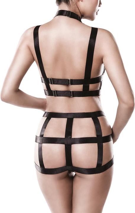 Image du produit Grey Velvet Ensemble de harnais en 2 parties, noir (M, L)