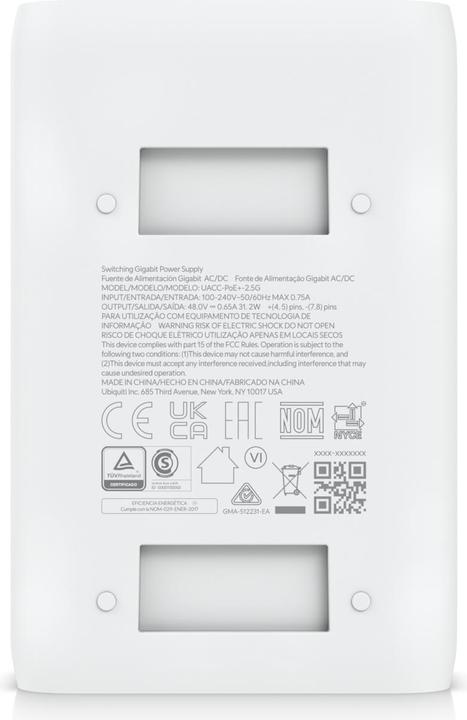 Produktbild Ubiquiti 2.5G PoE+ Adapter (802.3at (PoE+), 30 W)