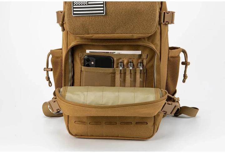 Image du produit Only-Bags.Store Sac à dos tactique Outdoor Survival Bug Out Bag petit sac à dos scolaire Hking avec porte-boisson (25 l)