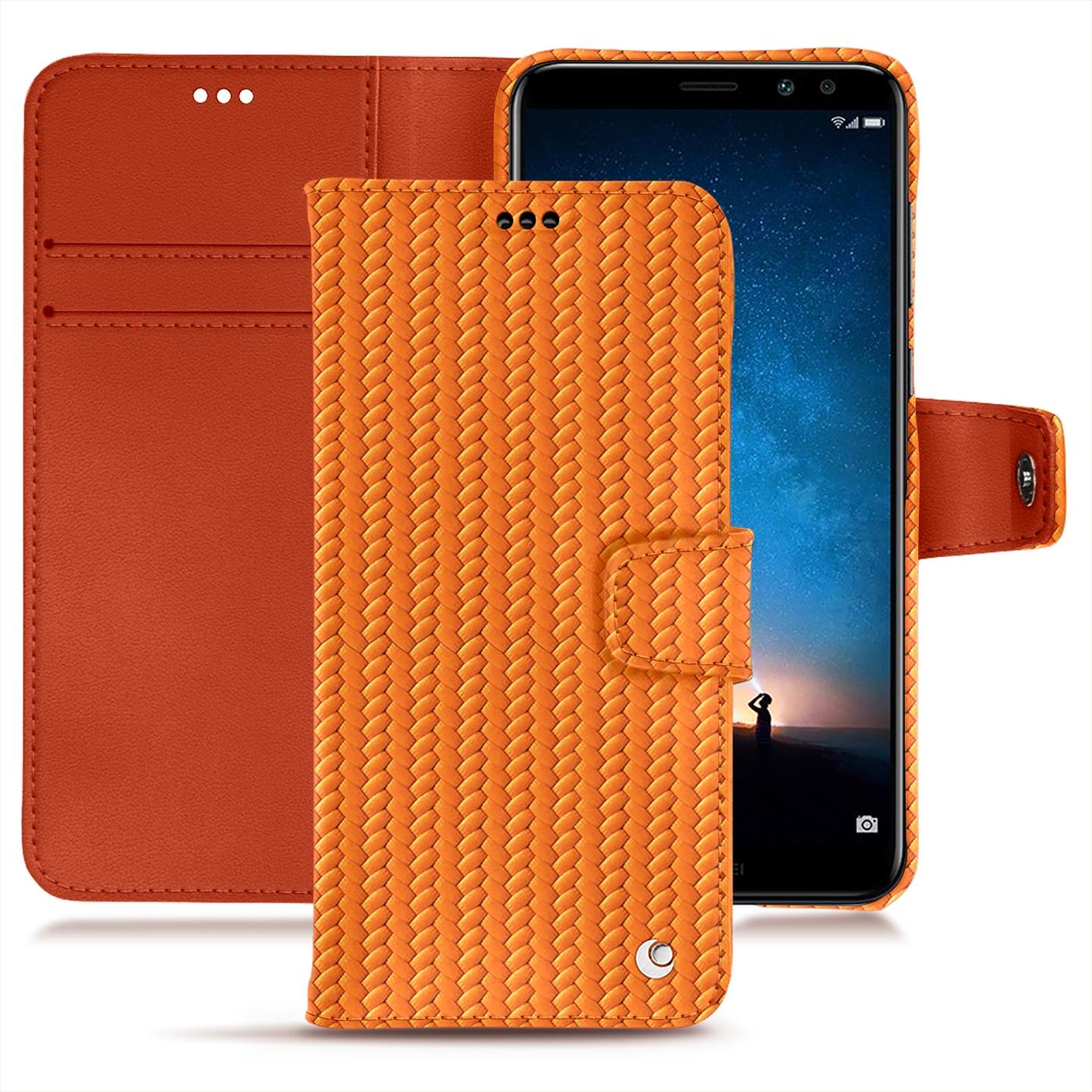Thumbnail - Noreve Lederschutzhülle Wallet (Huawei Mate 10 Lite), Smartphone Hülle, Orange