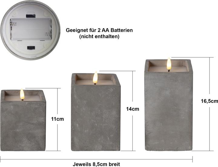 Produktbild Star Trading LED Kerzen mit Timerfunktion | LED Kerze mit Timer | LED Kerzen flackernde Flamme | Wei (1x)