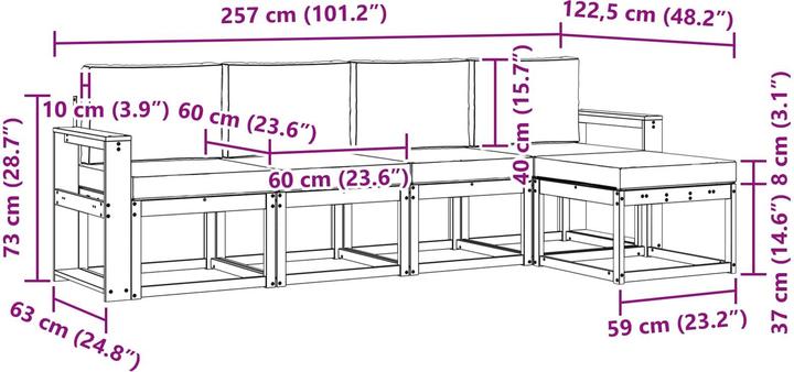 Produktbild vidaXL Gartenmöbel