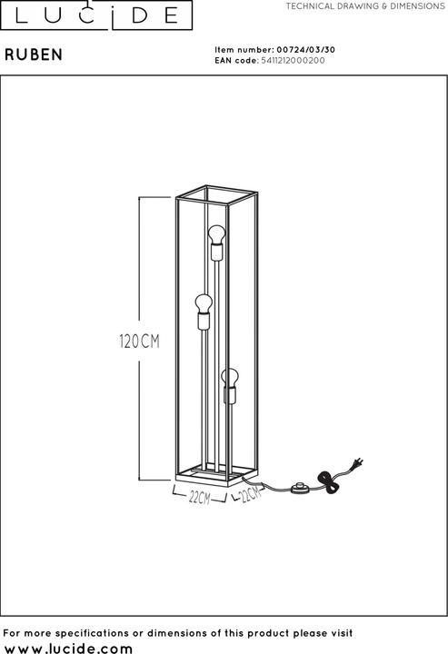 Produktbild Lucide Ruben (E27)