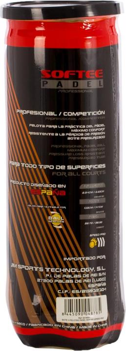 Actual product image Softee Speed PRO Padel Balls Set of 3