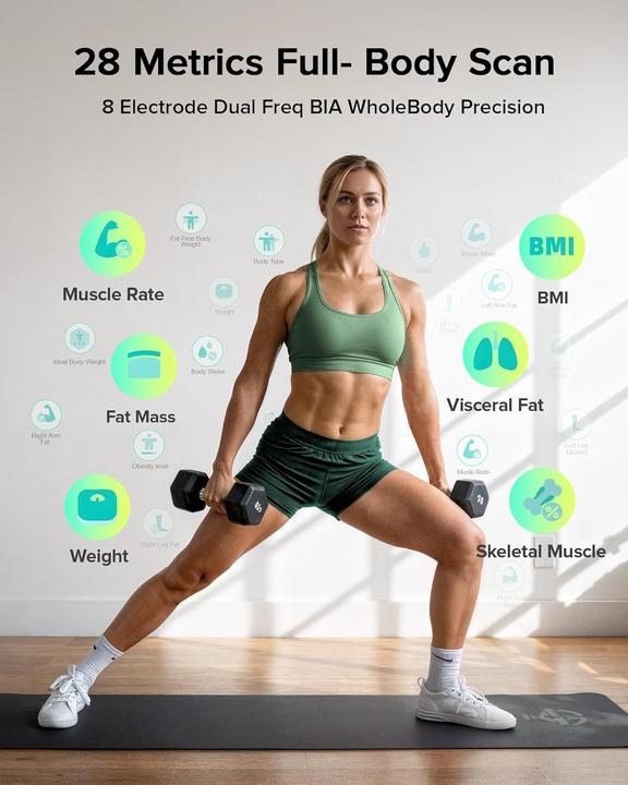 Actual product image Runstar Digital Body Composition Scale with Electrodes and App Analysis (180 kg)