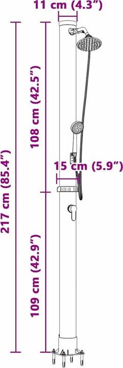 Immagine prodotto vidaXL Outdoor-Dusche