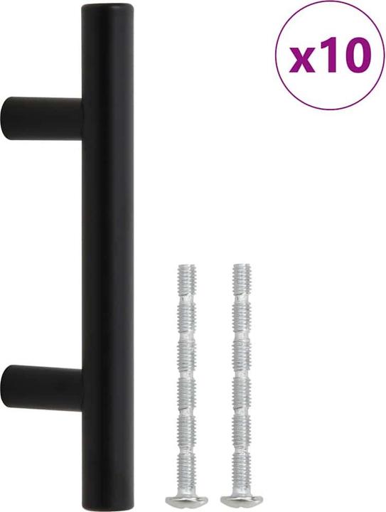 Produktbild vidaXL Möbelgriffe 20 Stk. Schwarz 320 mm Edelstahl,Farbe