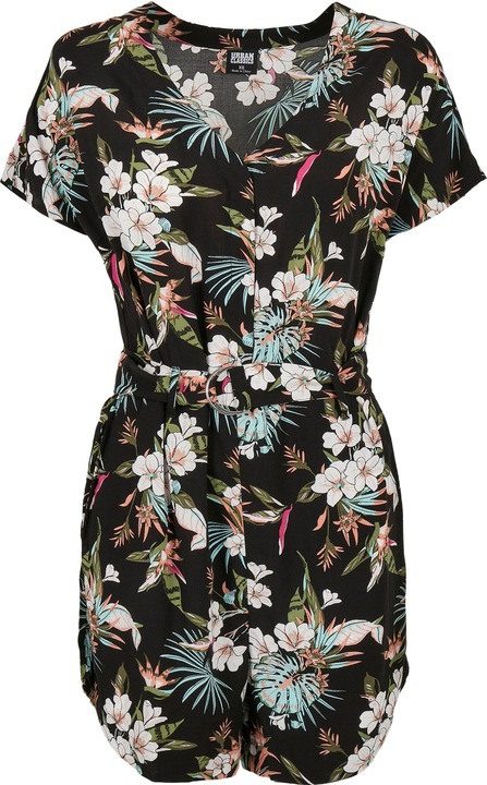 Actual product image Urban Classics Ladies Short Viscose Belt Jumpsuit (XS)