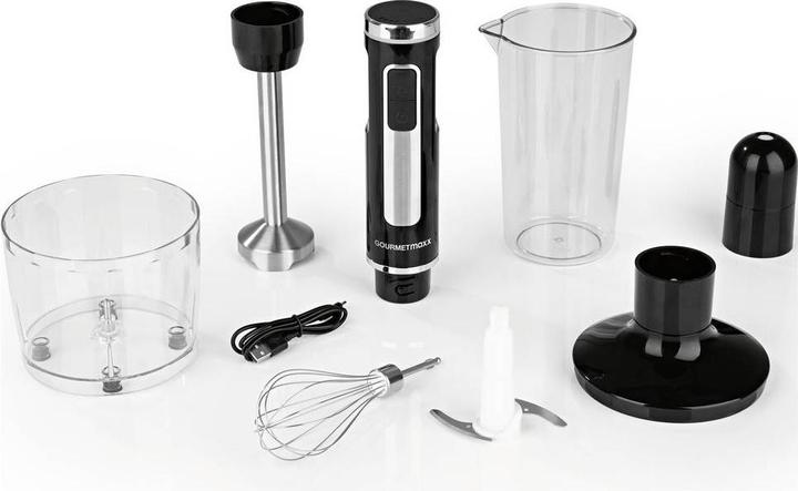 Produktbild Gourmetmaxx Stabmixer Schwarz, Motorleistung: 200 W, Funktionen