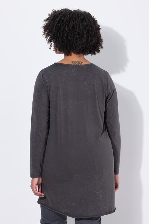 Immagine prodotto Angel of Style Maglia dal taglio lungo e svasato in jersey slavato con tintura a freddo (58)
