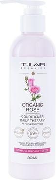 T-Lab Professional 99% TLAB ORGANICS Hair Therapy Daily Bio Rose Conditioner Natural Ingredients (250 ml)