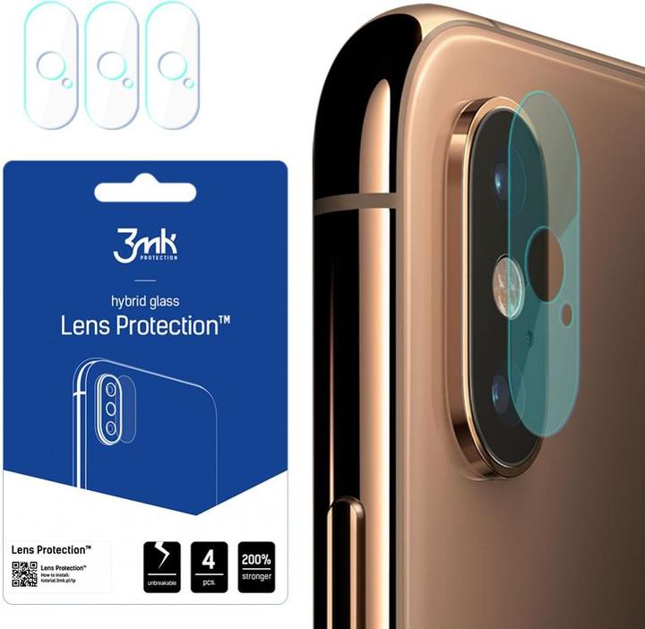 3MK hybrid glass Lens Protection for iPhone Xs Max (4 Stk., Apple iPhone XS Max)