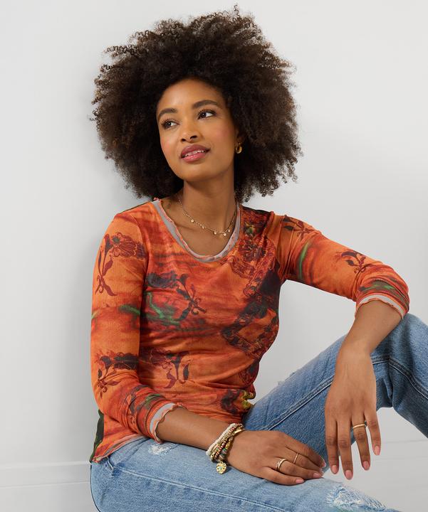 Image du produit Joe Browns Mock Layer Printed Mesh Top (40)