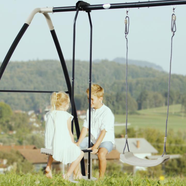 Actual product image Axi Metal swing set with one and two-person swing anthracite/cream