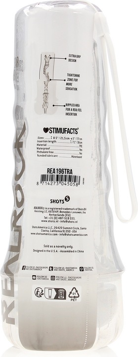 Actual product image RealRock Easy Rider - Pussy Masturbator - Transparent