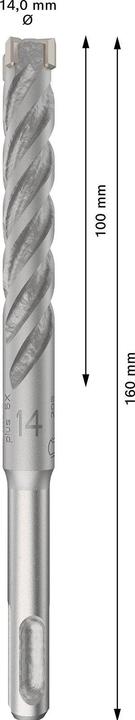 Produktbild Bosch Professional Zubehör PRO SDS plus-5X Hammerbohrer, 14 x 100 x 160 mm (14 Millimeter)