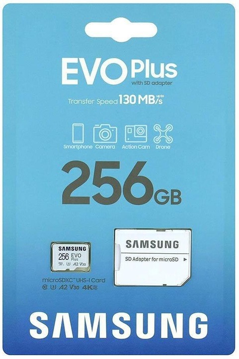 Produktbild Samsung EVO Plus (256 GB, microSDXC, U3, UHS-I)