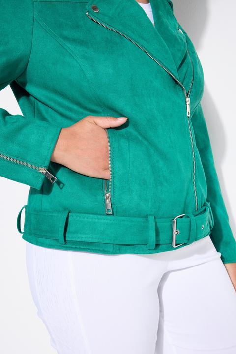 Produktbild Miamoda Bikerjacke, Veloursleder-Optik, Revrskragen (44)