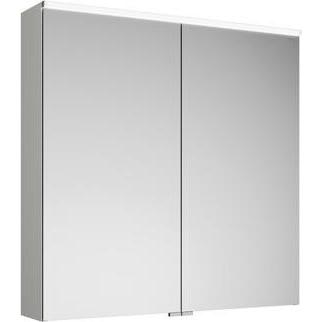 burgbad, Spiegelschrank, Eqio Spiegelschrank mit horizontaler LED-Beleuchtung, 2 Türen, 800x800mm