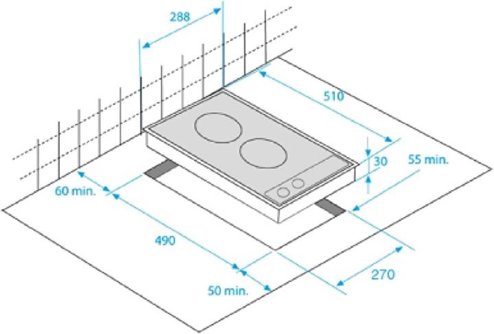 Actual product image Beko HDMC32400TX (5.10 cm, Glass ceramic hob)