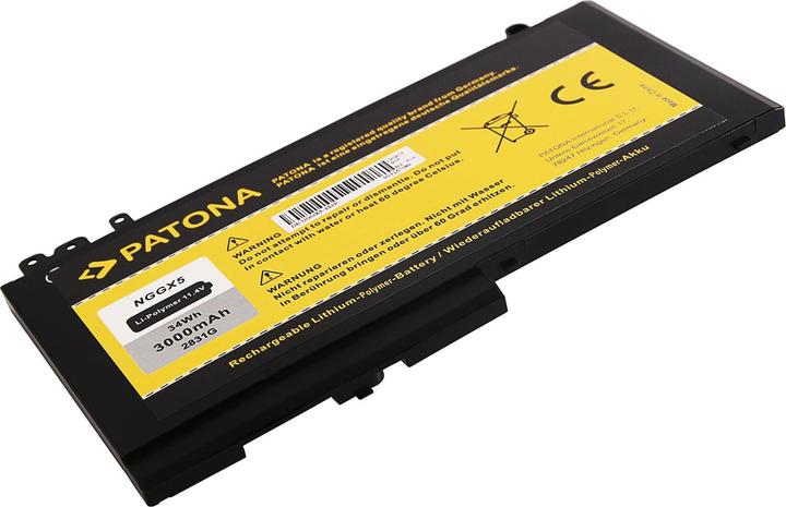 Actual product image Patona Battery f. DELL Latitude Series E5270 12 12 5000 12 5000 Series-E5270 12-E5270 Series 0RDRH9 NGGX5 (3 cubicles, 3000 mAh)