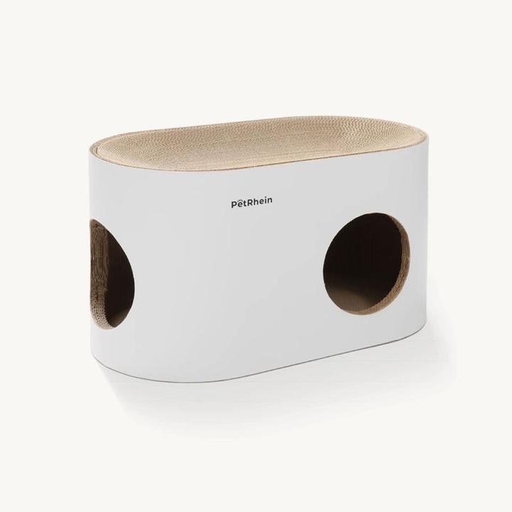 AstroPet PetRhein Safari Lodge Kratzpappe weiss (36 cm, Weiss)