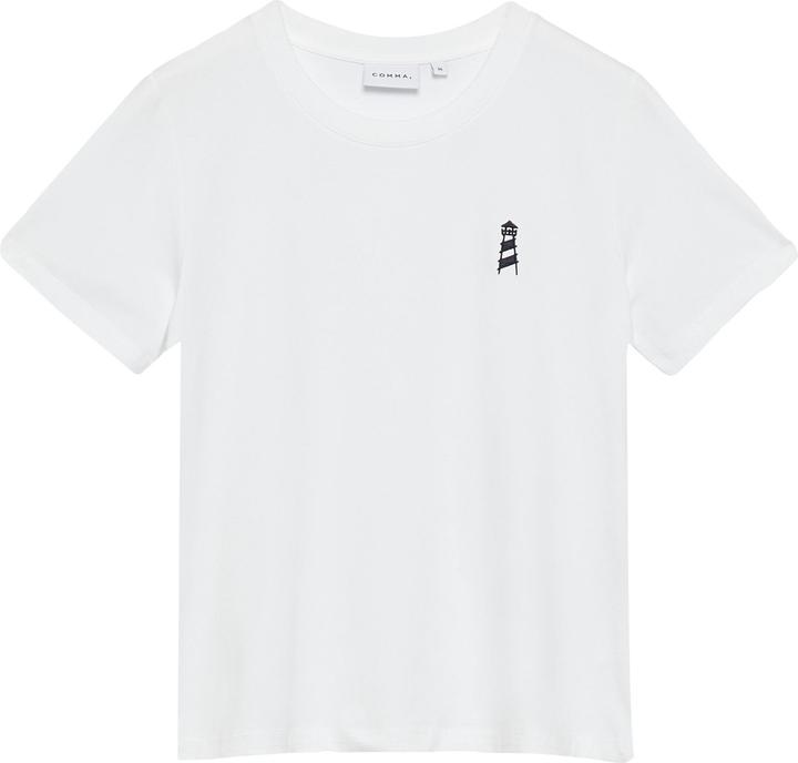 Produktbild Comma T-Shirt Basic Fit T-Shirt mit Artwork (36)