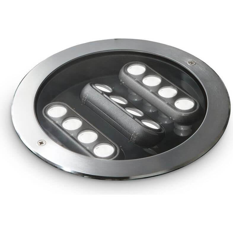 Thumbnail - Ideal lux, Gartenbeleuchtung, TAURUS LED Einbauleuchte 20W Stahlfarben IP67 warmweiss 277035 (1900 lm, IP67)