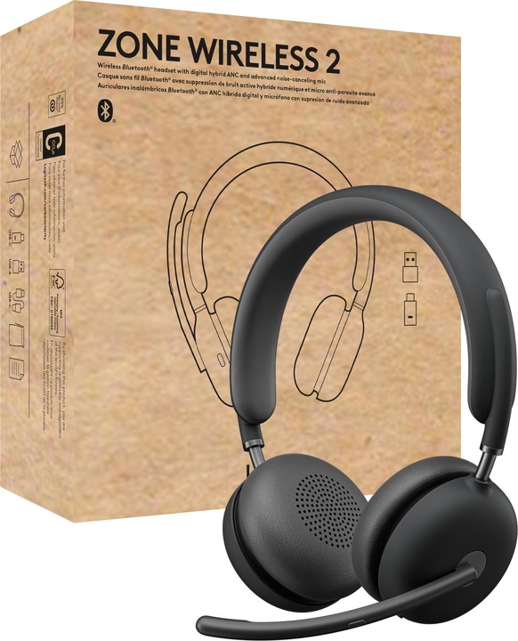 Produktbild Logitech Zone Wireless 2 - UC Version (Kabellos, USB-A)