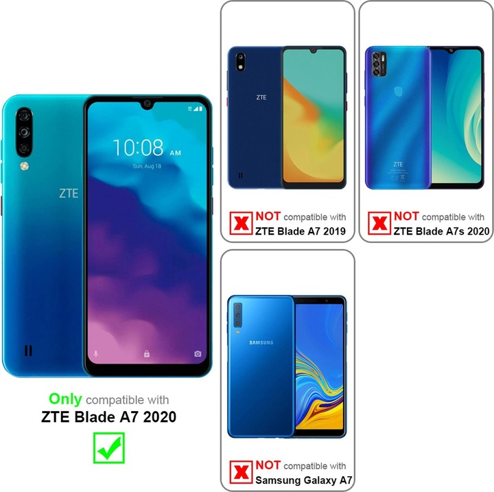 Actual product image Cadorabo Book Invisible Magnet Cover (ZTE Blade A7s 2020)