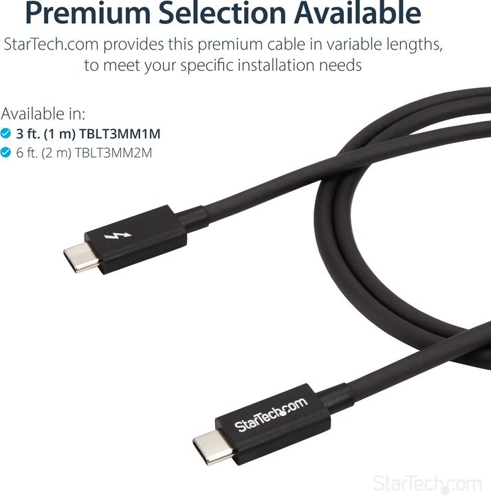 Produktbild StarTech Thunderbolt 3 (1 m, USB 3.2, 100 W)