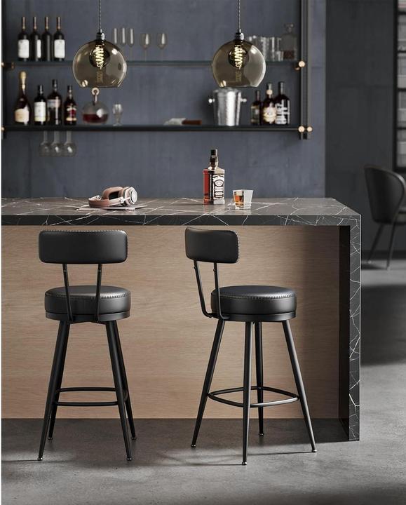 Actual product image Vasagle Barhocker 2er Set 54 x 90.5 cm, Schwarz