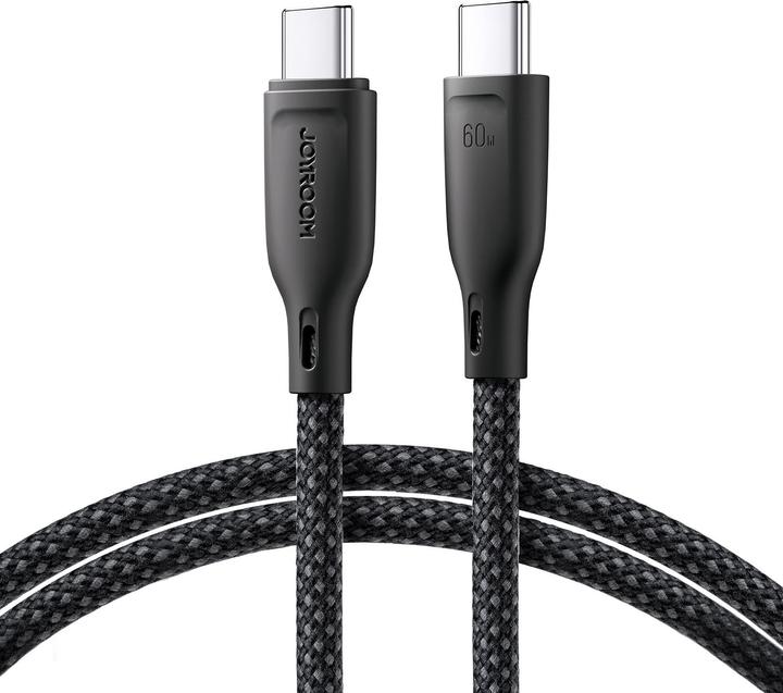 Produktbild Joyroom Multi-Color Series SA34-CC3 USB-C/USB-C-Kabel 60 W schnelle Übertragung 1 m – Schwarz (1 m, USB 2.0, 60 W)
