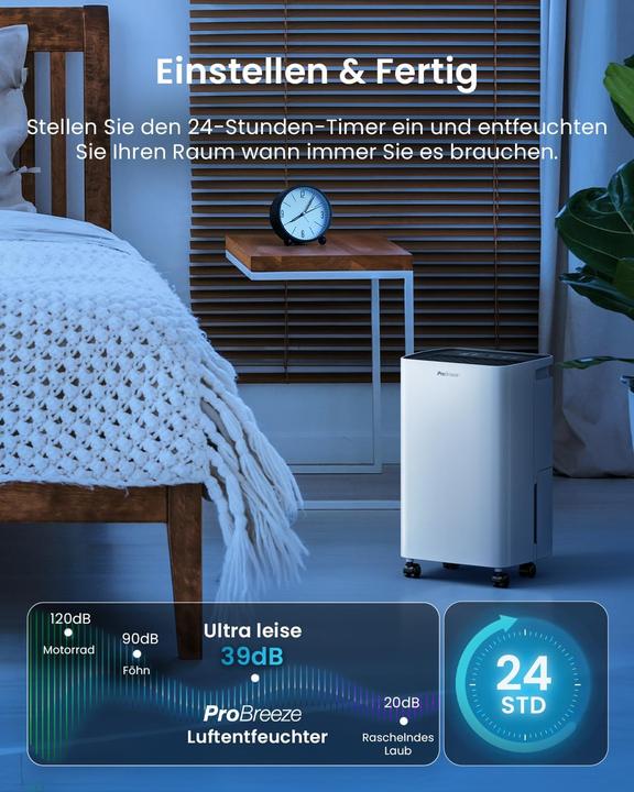 Produktbild Breeze Luftentfeuchter mit 2L Wassertank (12 l/24h)