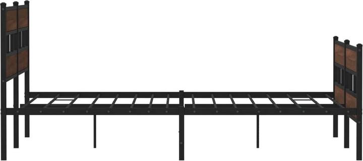 Image du produit VidaXL Lit métallique Cadre de lit Sommier à lattes Lit double sans matelas 180x200cm (180 x 200 cm)