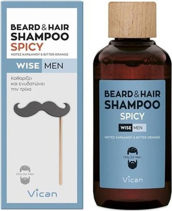 Vican Wise Men Beard & Hair Shampoo Spicy - 200ml (200 ml)