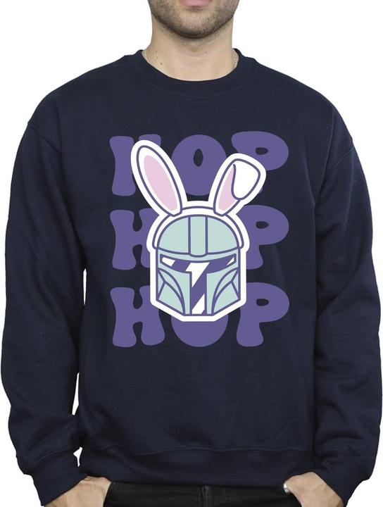 Actual product image Star Wars Mens The Mandalorian Hop Into Easter Sweatshirt (L)