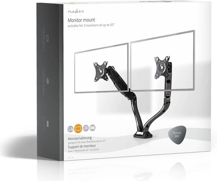 Actual product image Nedis Desk Monitor Mount - Dual Monitor Arm (10"-32") (32")