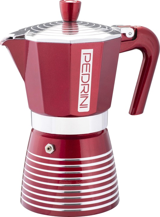 Produktbild Pedrini Infinity Passion - Espressokocher Aluminium in metallic Rot 6 Tassen (6 T.)