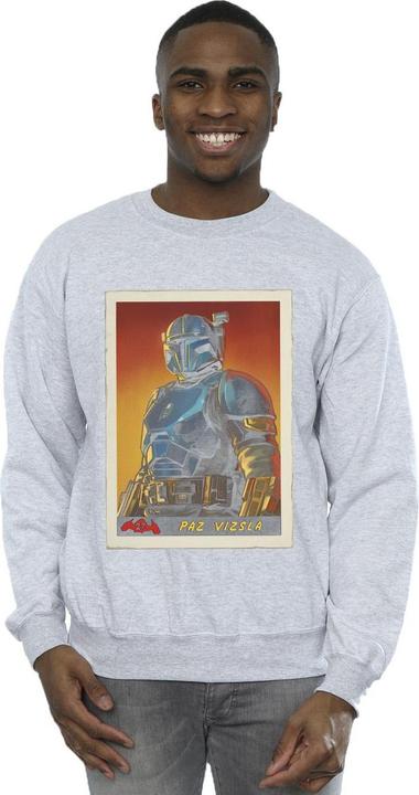 Actual product image Star Wars Mens The Mandalorian Paz Vizla Card Sweatshirt (XXL)