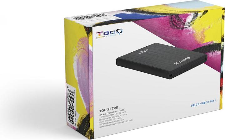 Productafbeelding Tooq Technology TQE-2522B Opslagschijfbehuizing HDD-behuizing zwart 2,5" (2.5")