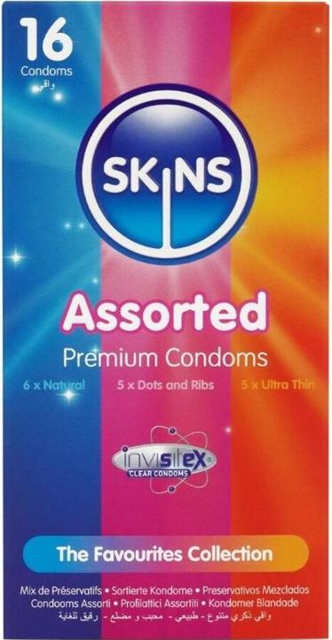 Skins Kondome Assorted Cube 16 Pack - D&R NAT UT (16 Stk.)