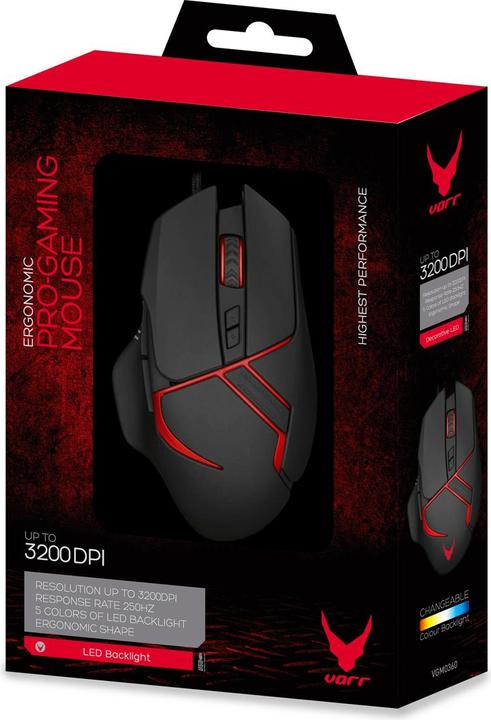 Actual product image Varr V-360 mouse (VGM0360) (Cable)
