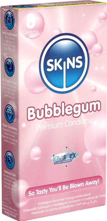 Produktbild Skins Blow Me Bubblegum» 12 leckere Kondome mit Kaugummi-Aroma - ohne Latexgeruch (12 Stk.)