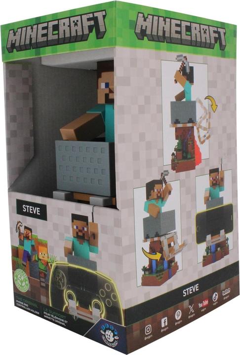 Immagine prodotto Exquisite Gaming Cable Guys R.E.S.T - Minecraft - Steve Support pour Téléphone et Manette (PS5)