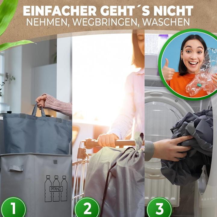Produktbild Cottara Pfandflaschen Sammelbehälter mit Tragetasche (100 l)