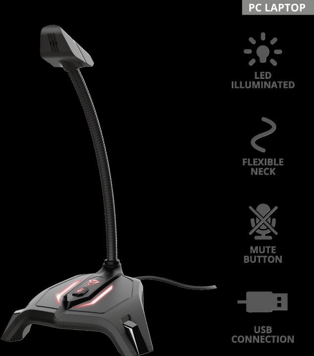 Produktbild Trust GXT 215 Zabi LED beleuchtetes USB Gaming Mikrofon