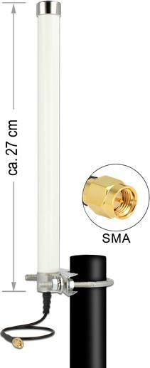 Produktbild Delock LTE/HSPA/GSM Antenne, SMA-Stecker (DECT, Lora, WLAN, 3G, GSM)