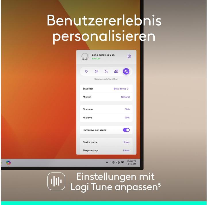 Image du produit Logitech Zone Wireless 2 ES (Sans fil, USB-C)