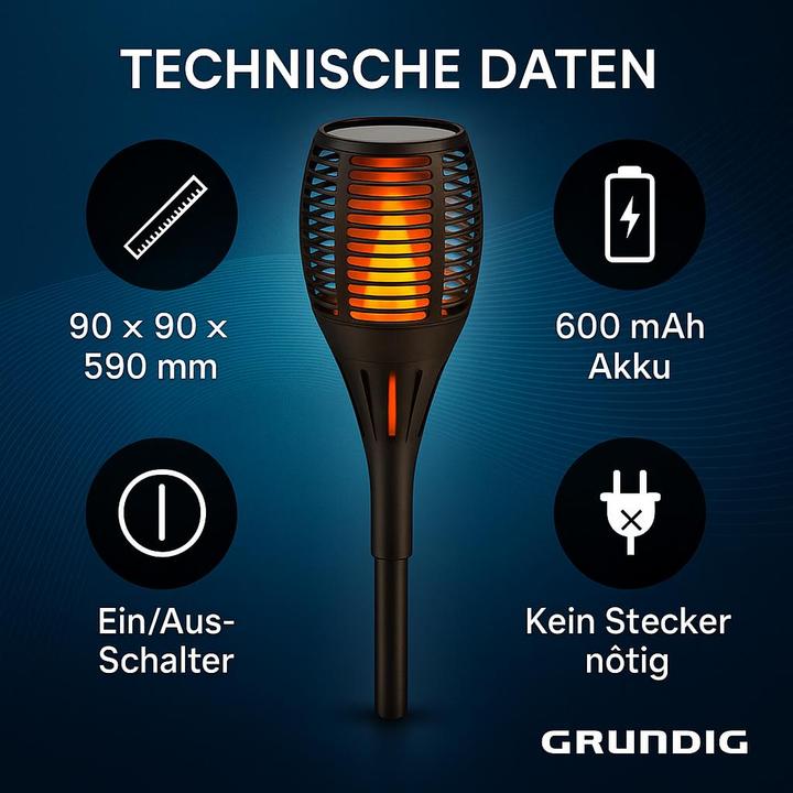 Produktbild Grundig Solarlampe "Flame"